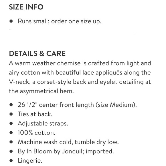 In Bloom by Jonquil eyelet cotton chemise - Picture 8 of 8